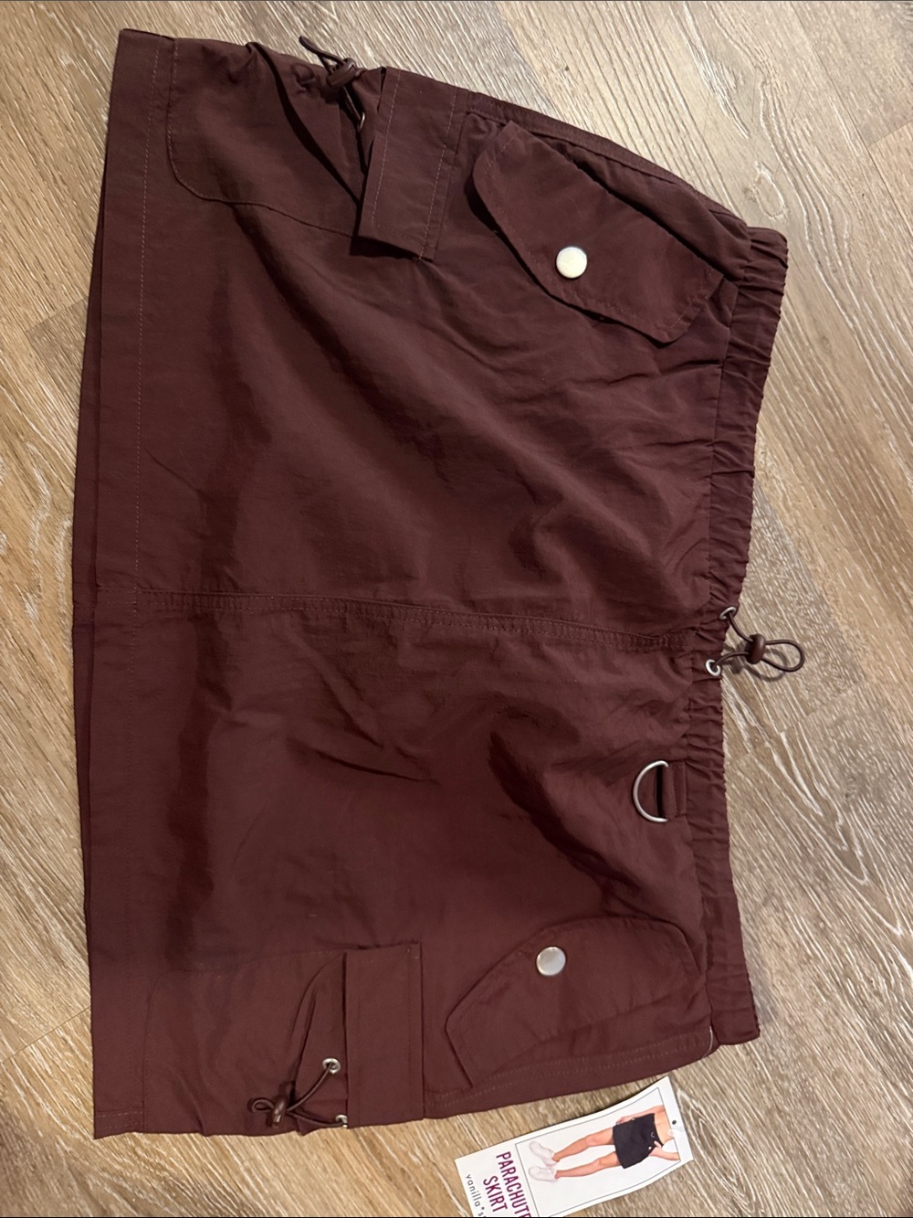 Size XL Vanilla Star Mini Skirt in Deep Burgundy